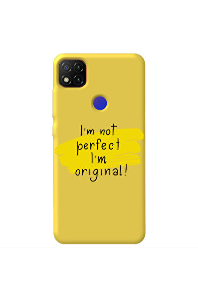 Other Xiaomi Redmi 9c I m not perfect Yellow Colored Silicone TPU Θήκη
