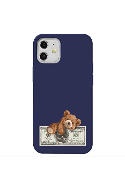 Other Apple iPhone 12 Money Style Dark blue Colored Silicone TPU Θήκη