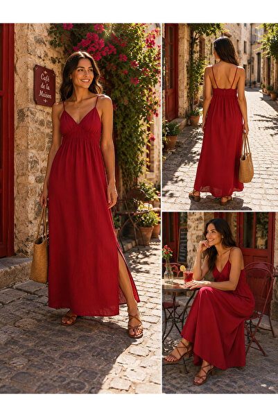 SELGORA KETEN HELEN ELBİSE