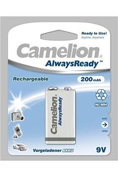 CAMELİON AlwaysReady Επαναφορτιζόμενη Μπαταρία 9V Ni-MH 200mAh 1 τεμάχιο