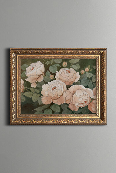 epiqart Roses - Vintage Patterned Painting - Thick Model