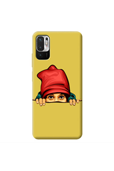 Other Xiaomi Redmi Note 10 Pro 5G Hidden Girl Yellow Colored Silicone TPU Θήκη