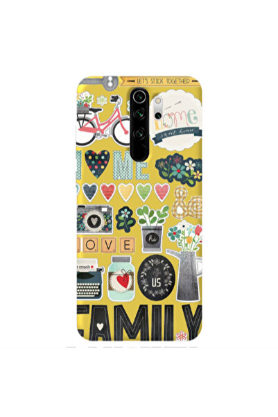 Other Xiaomi Redmi Note 8 Pro Family love home Yellow Colored Silicone TPU Θήκη