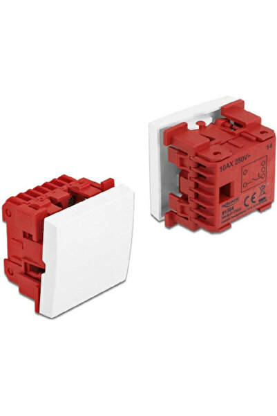 DELOCK Easy 45 Εντοιχιζόμενος Διακόπτης Τοίχου Φωτισμού Μονής Κατεύθυνσης χωρ...