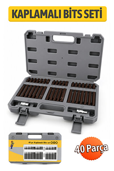 Badem10 40 Parça Kaplamalı Uzun ve Kısa Manyetik Bits Uç Seti | Hex, Torx ve ...