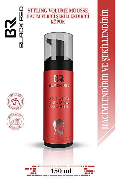 Black Red Styling Volume Mousse 150 ml Hacim Veren Bukle Belirginleştirici Sa...