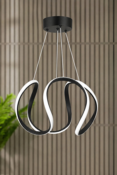 Luna Lighting Deluxe Model Siyah Renk Metal Salon Hol Antre Oturma Yatak Odas...
