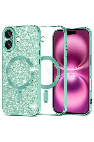 Techsuit Husa pentru iPhone 16 Plus, Luxury Glitter MagSafe, protectie antiso...