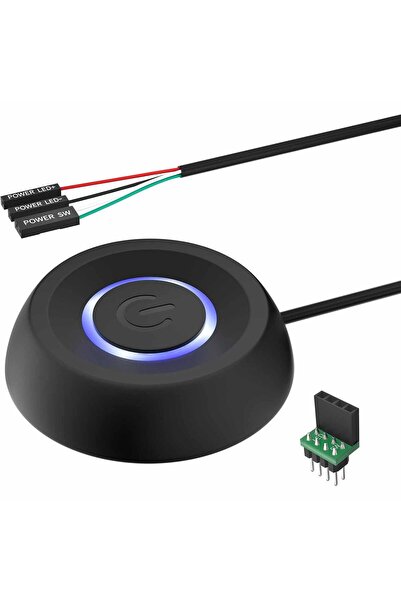 Arabest External PC Power Button,Desktop Power Switch with LED,Easy Installat...