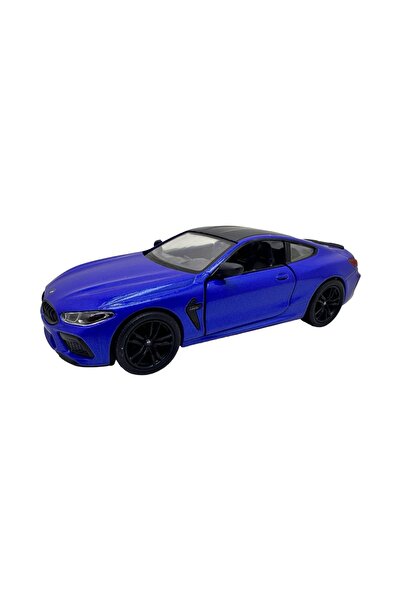 WELLY Model BMW M8 Coupe albastru din metal turnat sub presiune, cu mecanism ...