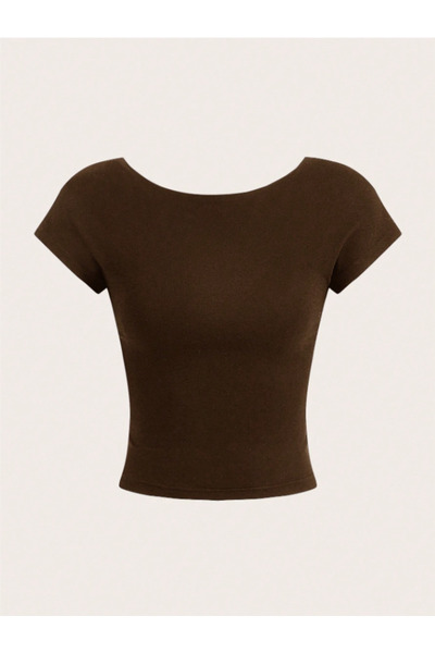 landoffashiontr Kayık Yaka Side Gathered Body-Hugging Blouse