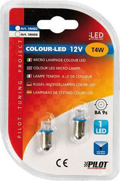 Lampa Λάμπες Αυτοκινήτου & Μοτοσικλέτας Μικρολάμπα LED BA9S / T4W Κόκκινο 12V...