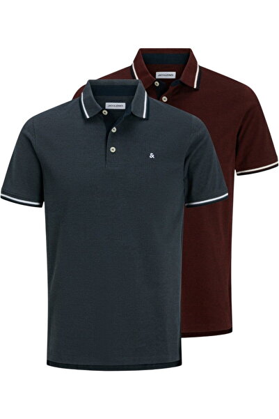 Jack & Jones JACK &JONES Paulos Polo 2PK tricou - 12191216-Fired Brick
