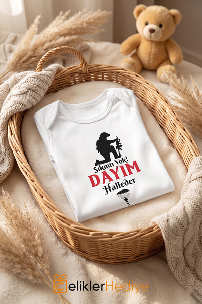 ÇELİKLER HEDİYE No Problem, My Uncle Will Handle It Soldier Printed Baby Body...