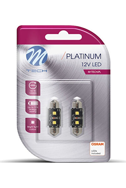 M-TECH Λάμπες Αυτοκινήτου & Μοτοσικλέτας C5W Canbus LED 12V 3.2W 2 τεμάχια