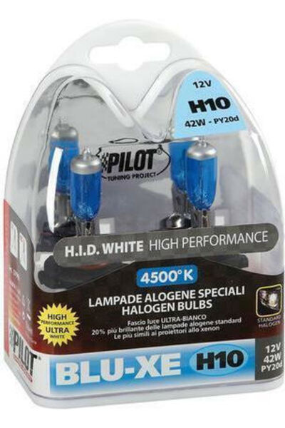 Lampa Λάμπες Αυτοκινήτου Μπλε Ξένον H10 Αλογόνου 4500K Λευκό 12V 42W 2 τεμάχια