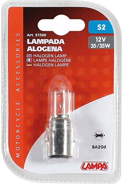 Lampa Λάμπες Μοτοσικλέτας S2 S2-BA20d Αλογόνου 12V 35W 1 τεμάχιο