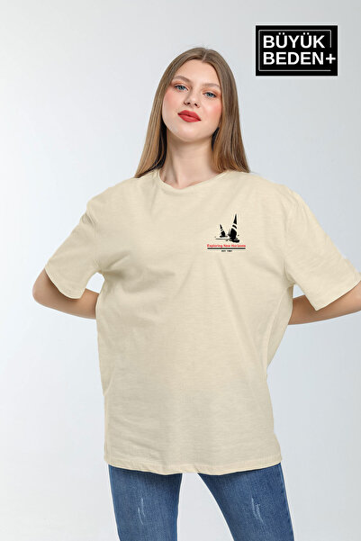 Superlife تي شيرت نسائي كبير الحجم مطبوع عليه شكل شراع 3xl-6xl برقبة دائرية S...