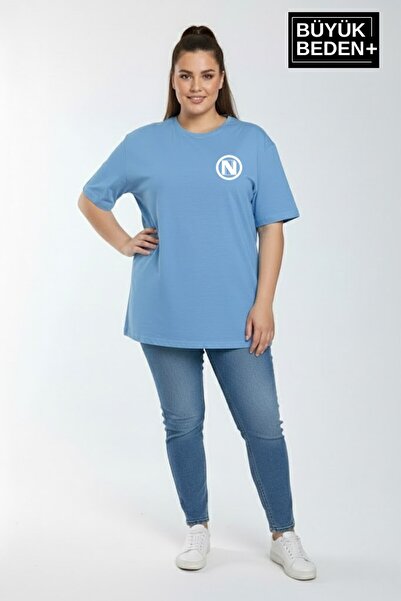 Superlife Women's Large Size N Printed 3Xl-6Xl Crew Neck T-Shirt Spr26Btsk510-19