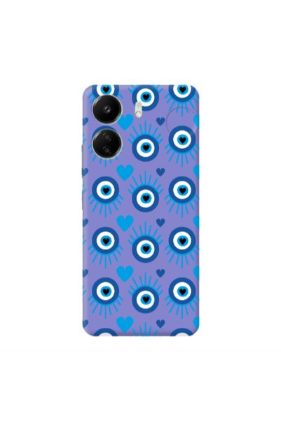 Other Xiaomi Redmi 13C Heart Eye Purple Colored Silicone TPU Θήκη