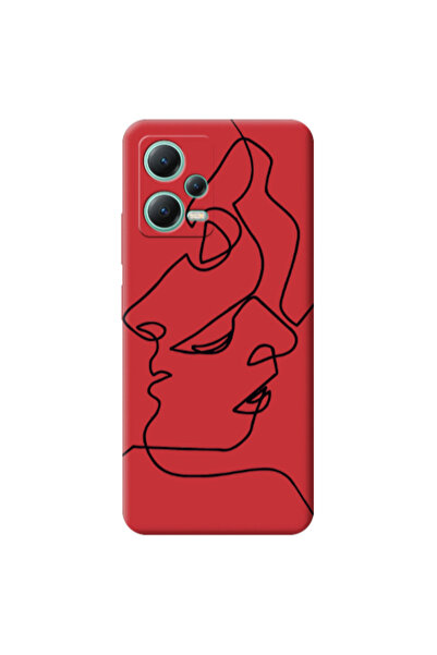 Other Xiaomi Redmi Note 12 Pro 5G intertwined Red Colored Silicone TPU Θήκη