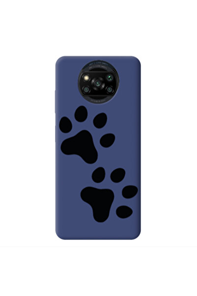 Other Xiaomi Poco X3 /X3 Pro Paws Dark blue Colored Silicone TPU Θήκη
