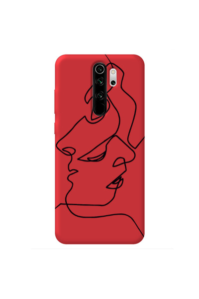 Other Xiaomi Redmi Note 8 Pro intertwined Red Colored Silicone TPU Θήκη