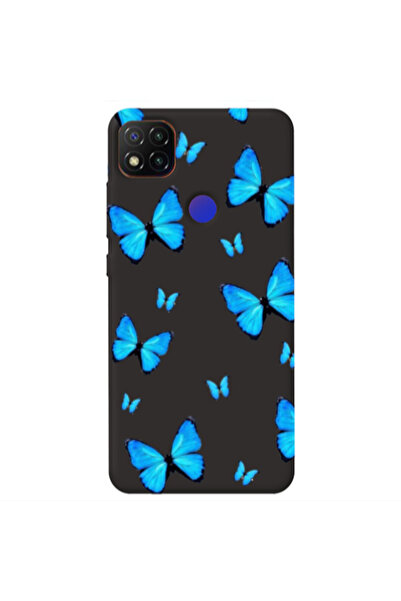 Other Xiaomi Redmi 9c Mix Butterfly Black Colored Silicone TPU Θήκη