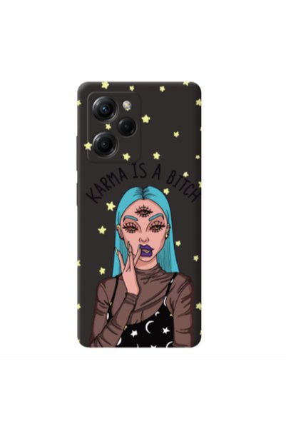 Other Xiaomi Poco X5 Pro Karma is a bitch Black Colored Silicone TPU Θήκη