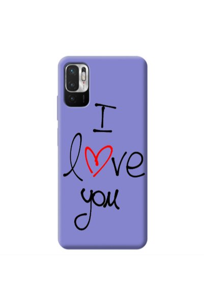 Other Xiaomi Redmi Note 10 Pro 5G i love you Purple Colored Silicone TPU Θήκη
