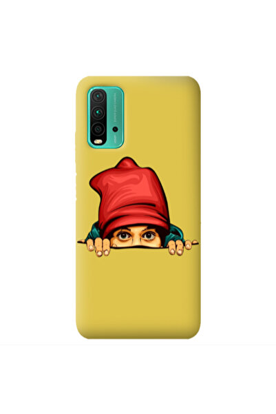 Other Xiaomi Poco M3 Hidden Girl Yellow Colored Silicone TPU Θήκη