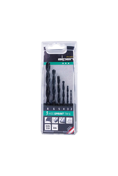 OEM Set burghie metal HSS Alpen Ø2-8 mm, 6 piese