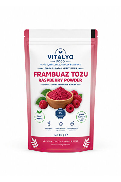Vitalyo Gıda Dondurularak Kurutulmuş Freeze Dried Frambuaz Tozu