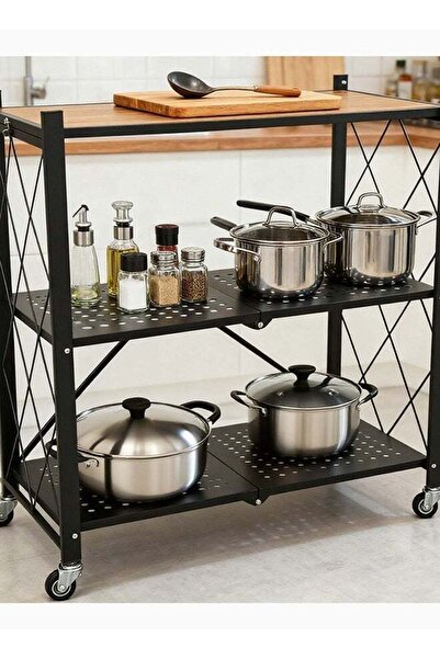 Noon East Kitchen Storage Rack, Heavy Duty Metal Shelving Unit on Rolling Car...