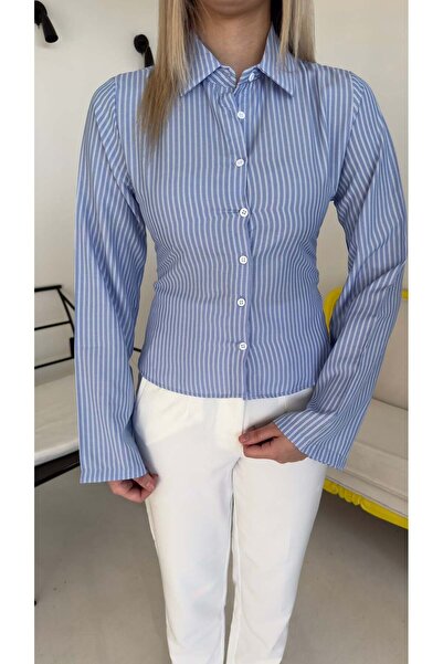 Bade Butik Blue Back-Tie Eva Shirt
