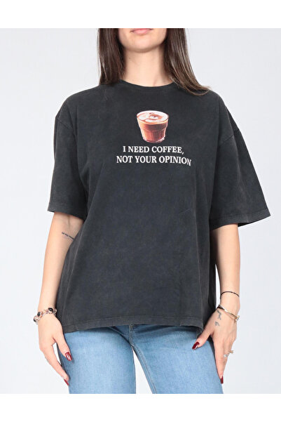 Evendi Tricou Oversize, Gri inchis