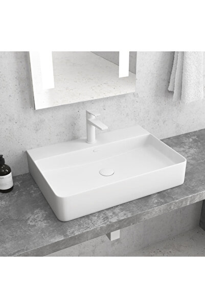 Karag Νιπτήρας πάγκου λευκό ματ LT 2173-SMW 50x42x12εκ (LT2173-SMW)