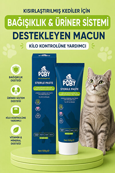 Poby Pet Club Kısırlaştırılmış Kediler İçin Bağışlıklık ve Üriner Sistemi Des...