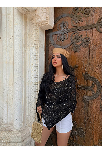 kırmızı butiks Black Elite Işıltı Knitwear