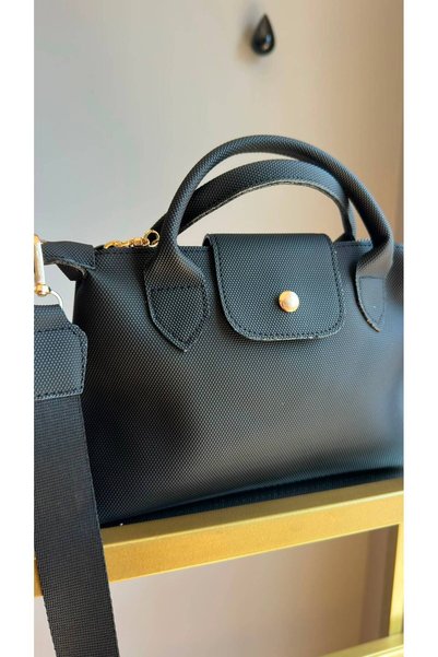 chocolatebag Women's Single Compartment Straped Hand and Shoulder Bag Arel Black