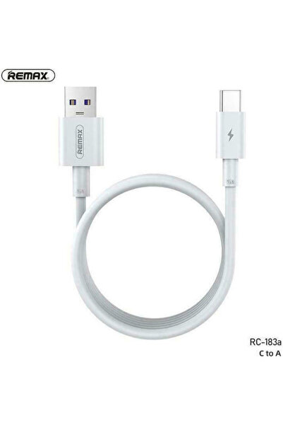 Remax RC-175A Καλώδιο USB 2.0 USB-C Αρσενικό - USB-A 100W Λευκό 2μ RC-183A