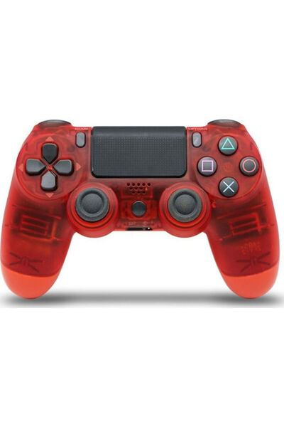 OEM Ασύρματο χειριστήριο Doubleshock για PS4, διαφανές κόκκινο