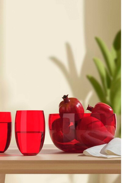 Paşabahçe Red Bowl 20 Cm, Stylish Tableware, Kitchen Accessory
