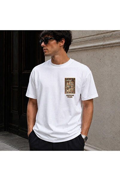 SAINT YUX Ethnic Pattern Printed Oversize T-Shirt a Quality Fabric