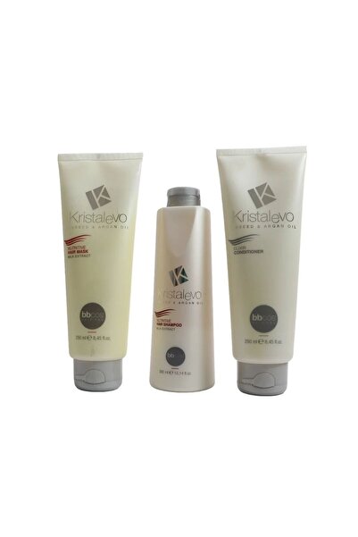 Bbcos Hair Pro مجموعة كريستال ايفو لترميم وتغذية الشعر بزيت الأرجان - 3 قطع