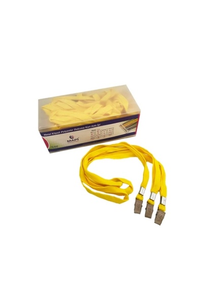 Mapi Name Badge Lanyard with Clip Yellow - 50 Pieces