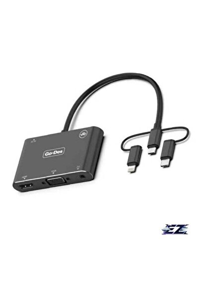 ELTRAZONE 5-in-1 Mobile HD Screen Player Adapter – USB-C, Lightning, Micro US...