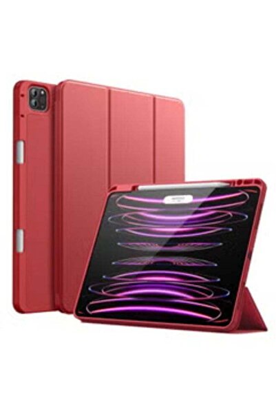 ELTRAZONE 2024 iPad Pro 13" Red Smart Case: Featuring Pencil Holder and Touch ID