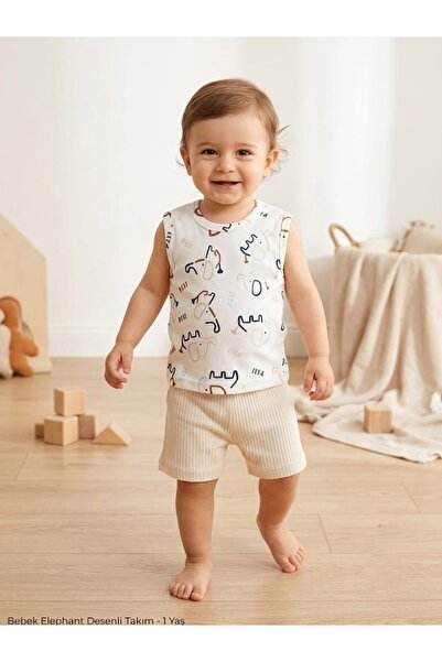 Sport Kanka Unisex Children's Straped Top and Bottom Two-Piece Set