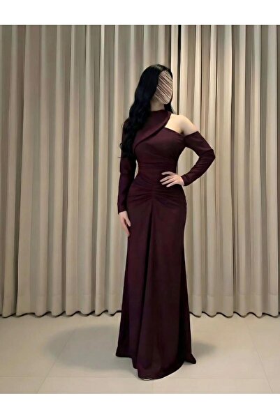 Moda Line Soft Burgundy Dress